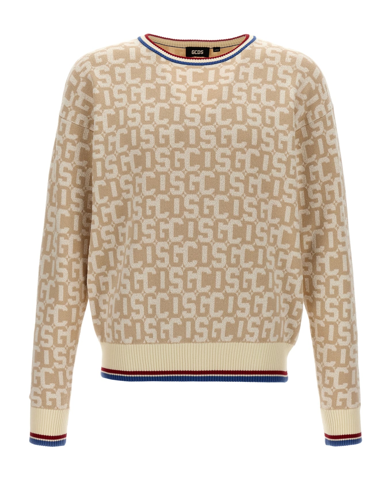 GCDS 'gcds Monogram' Sweater - Beige ニットウェア
