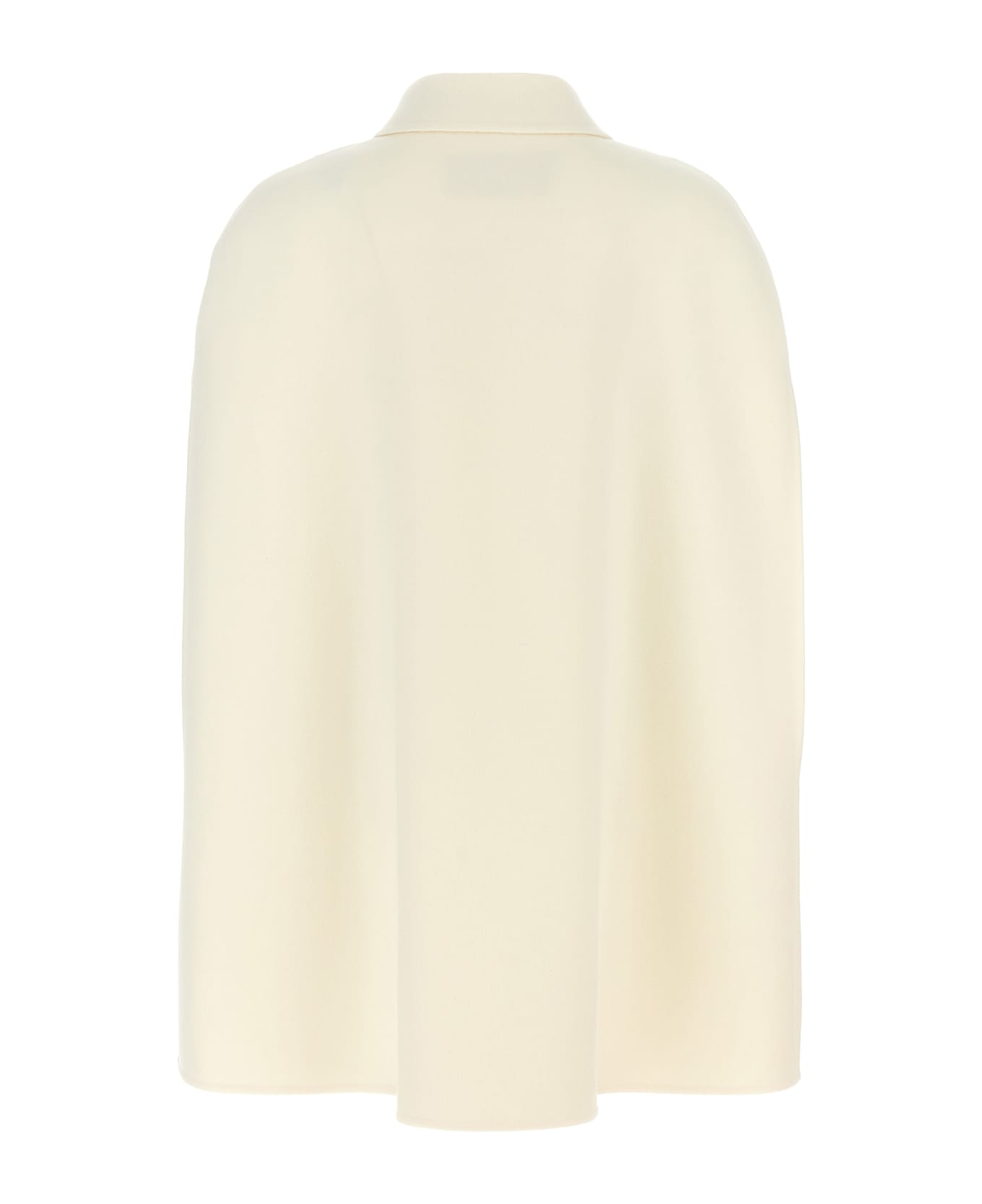 Valentino Garavani Compact Drap Double Cape - White