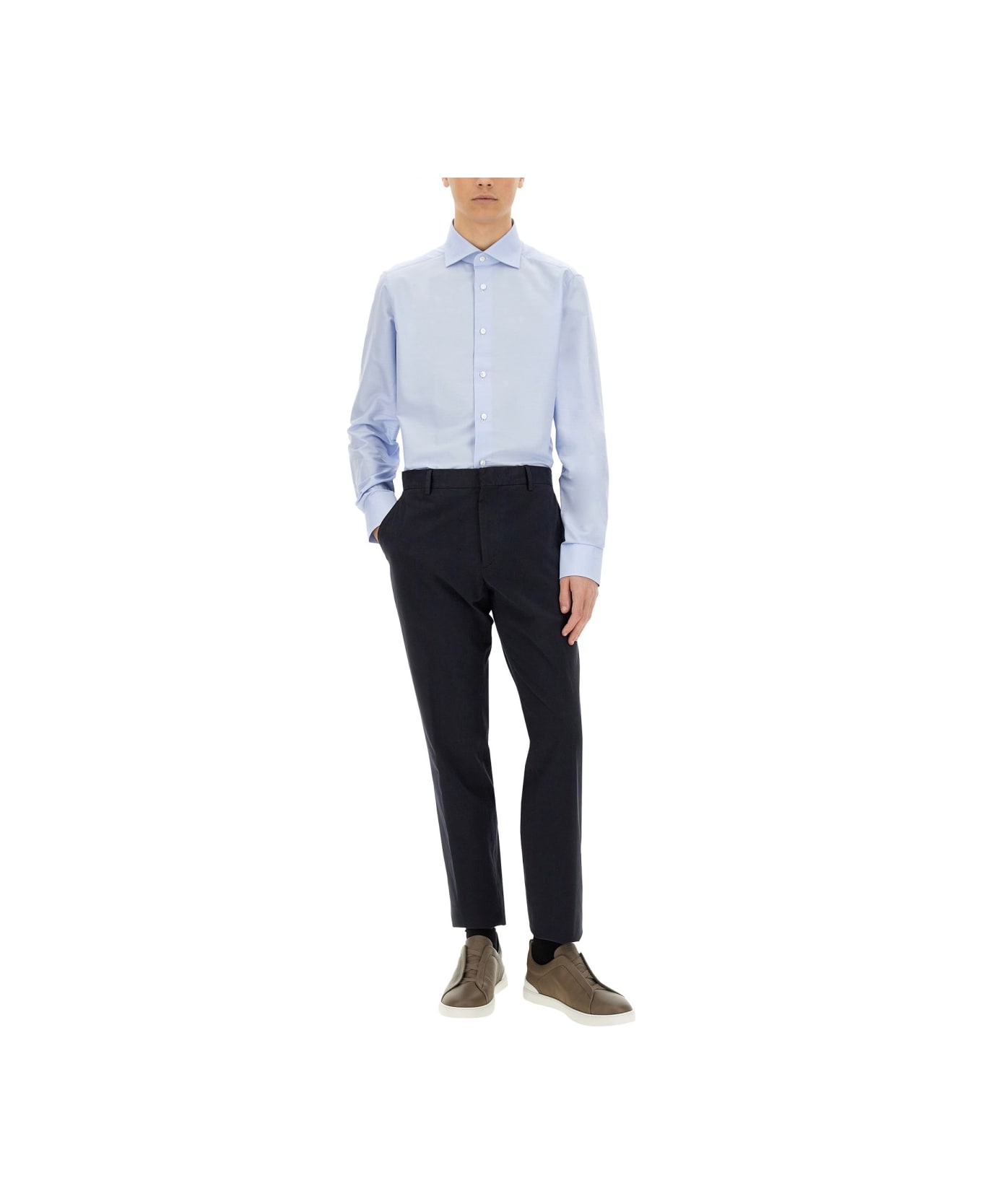 Zegna "trophy" Shirt - AZURE