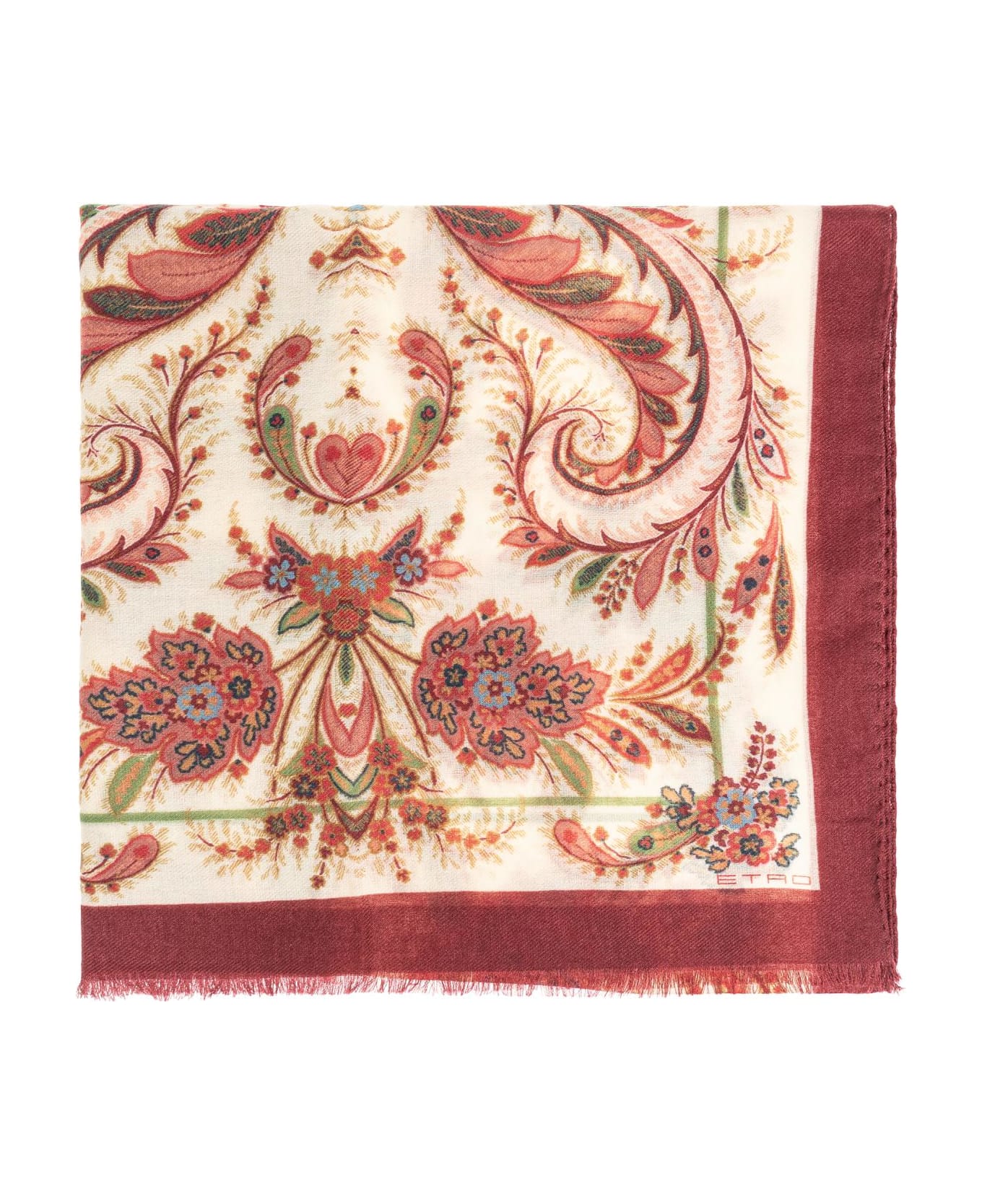 Etro Scarf With Floral Motif - NEUTRALS