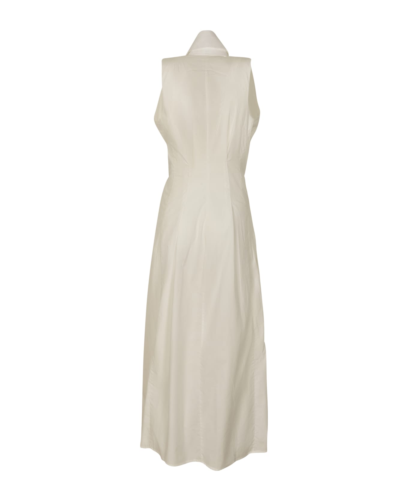 Marc Le Bihan Belted Waist Sleeveless Dress - White ワンピース＆ドレス