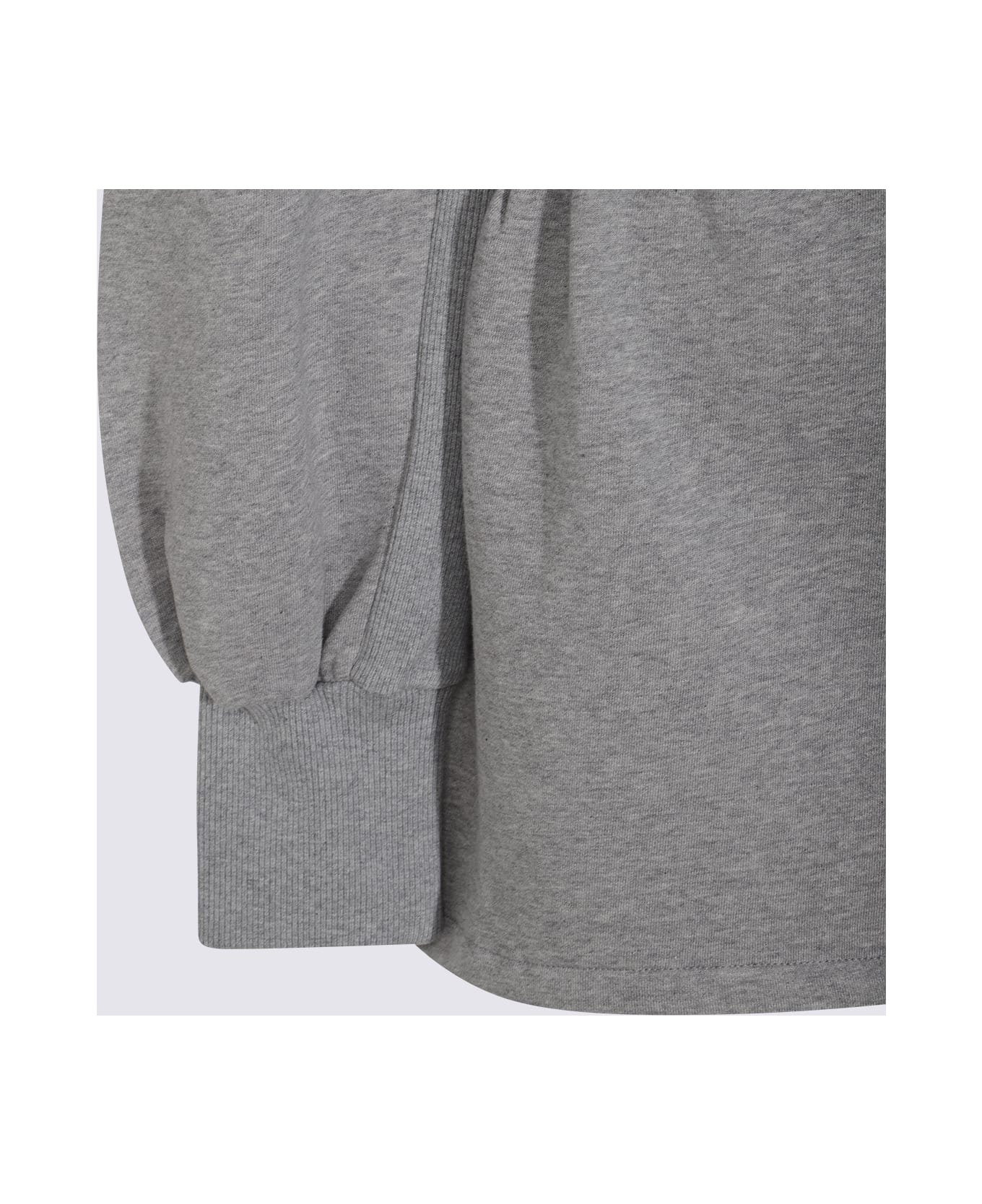 The Attico Grey Cotton Mini Dress - MELANGE GREY