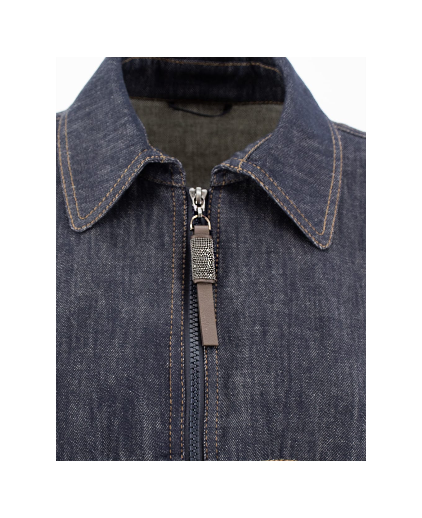 Brunello Cucinelli Denim Jacket - DENIM BLU