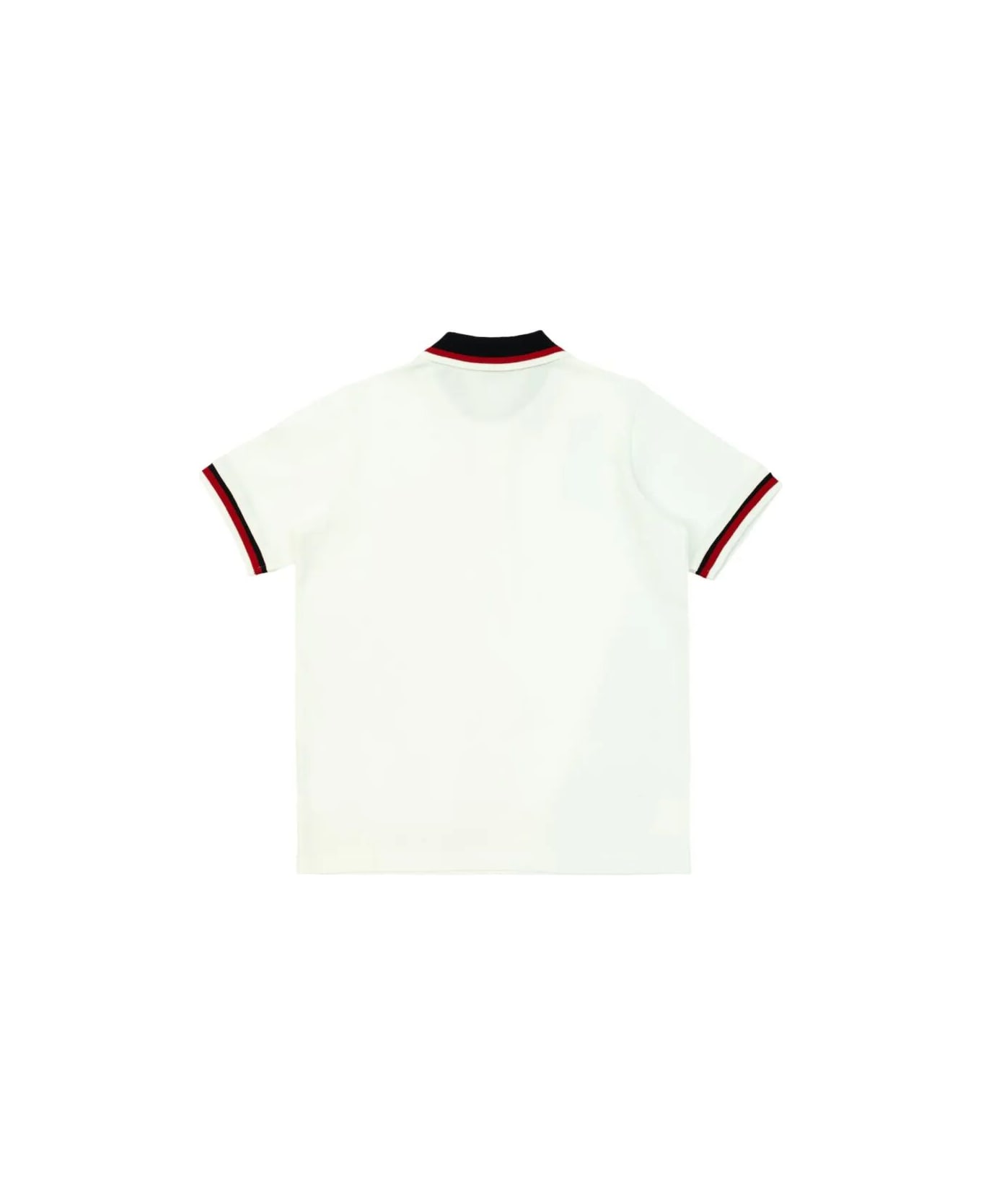 Moncler Short Sleeves Polo Shirt - White