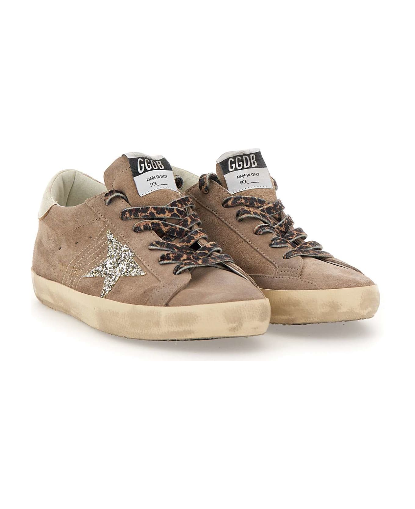 Golden Goose Super-star Leather Low-top Sneakers - Taupe/Platinum/White/Ecru