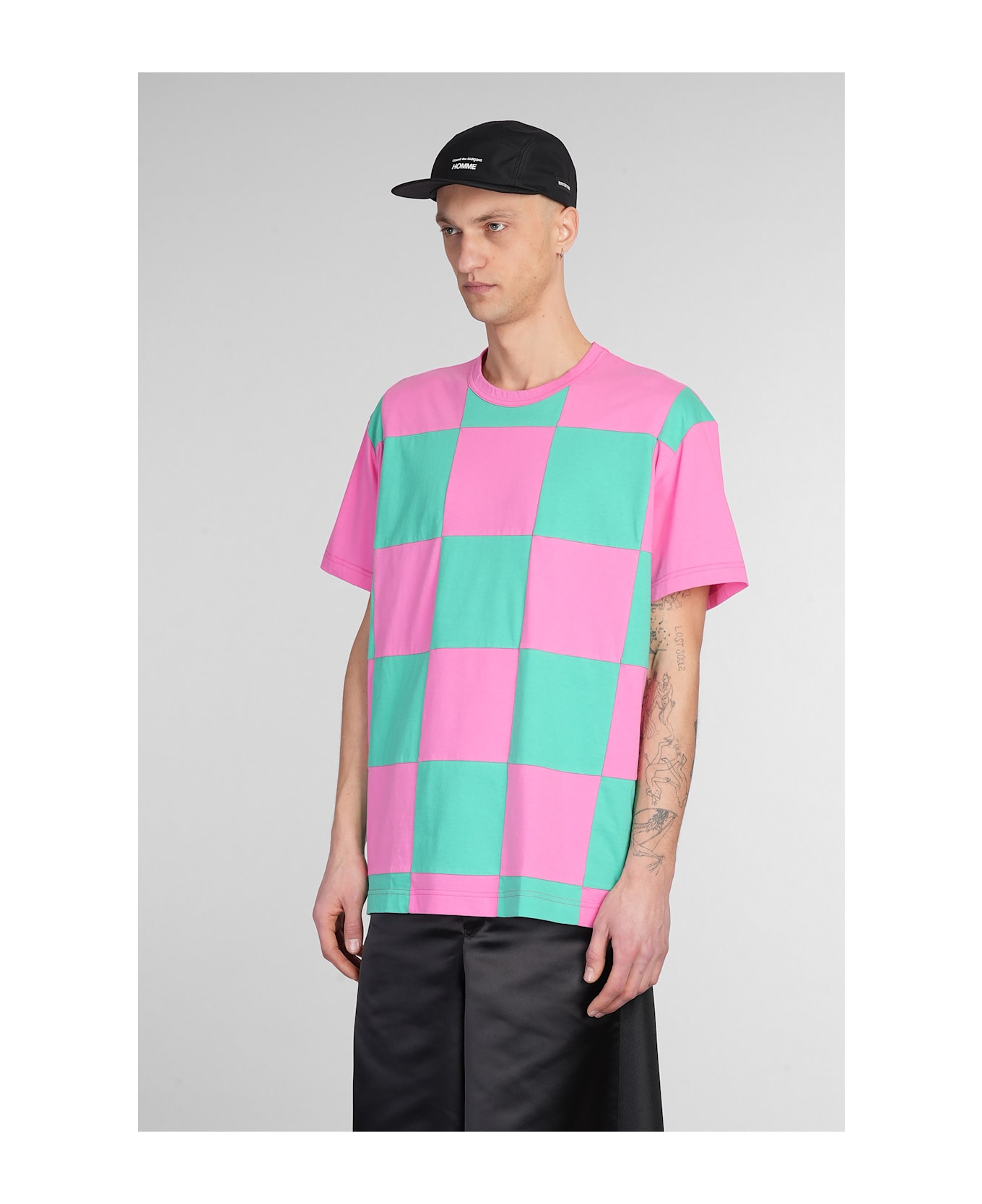 Comme Des Garçons Homme Plus T-shirt In Rose-pink Cotton - rose-pink