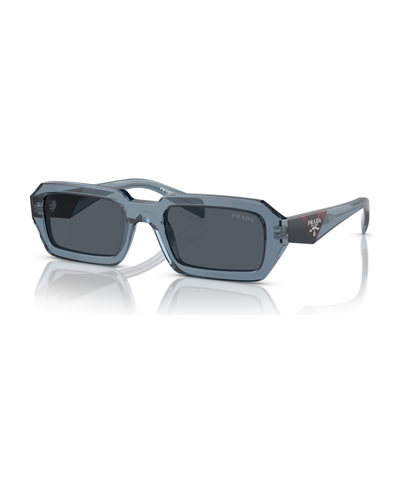 Prada Eyewear Pr A12s Transparent Blue Sunglasses - Transparent Blue