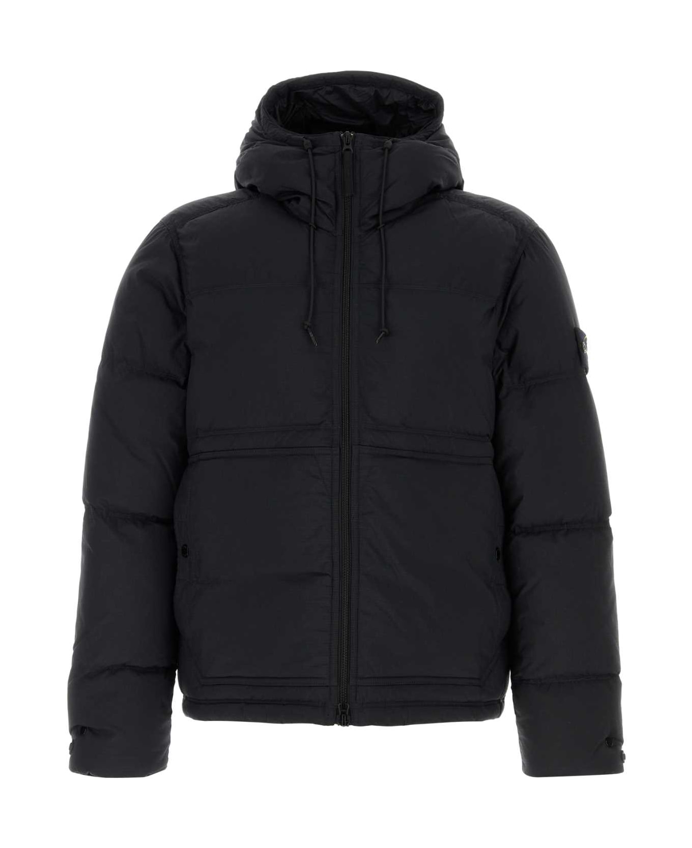 Stone Island Black Nylon Down Jacket - BLACK