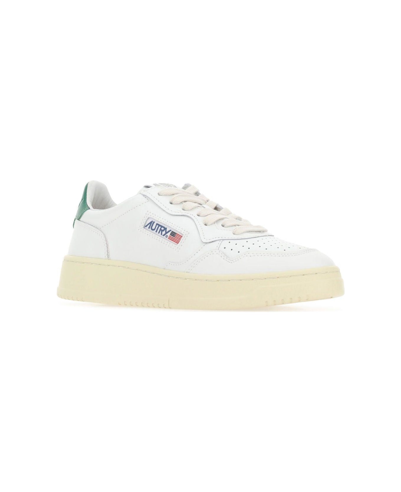 Autry White Leather Medalist Sneakers - WHITE