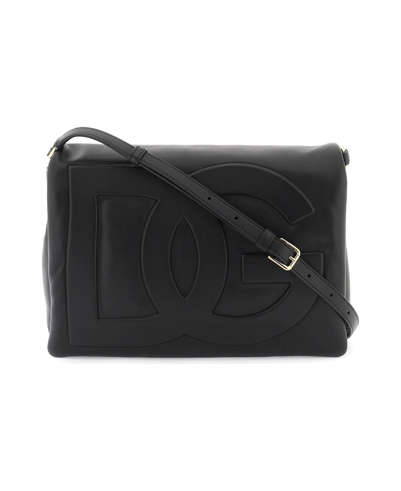 Dolce & Gabbana Dg Logo Leather Crossbody Bag - Nero
