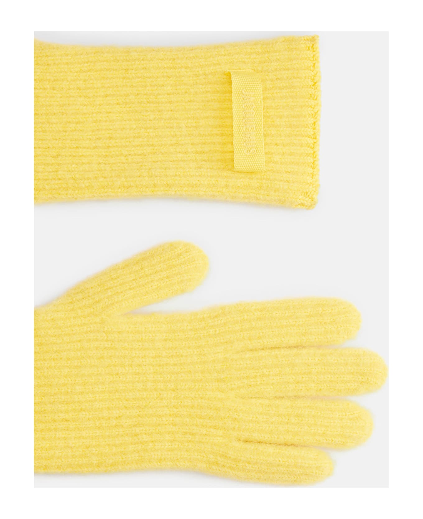 Jacquemus Grosgrain Wool Gloves - YELLOW