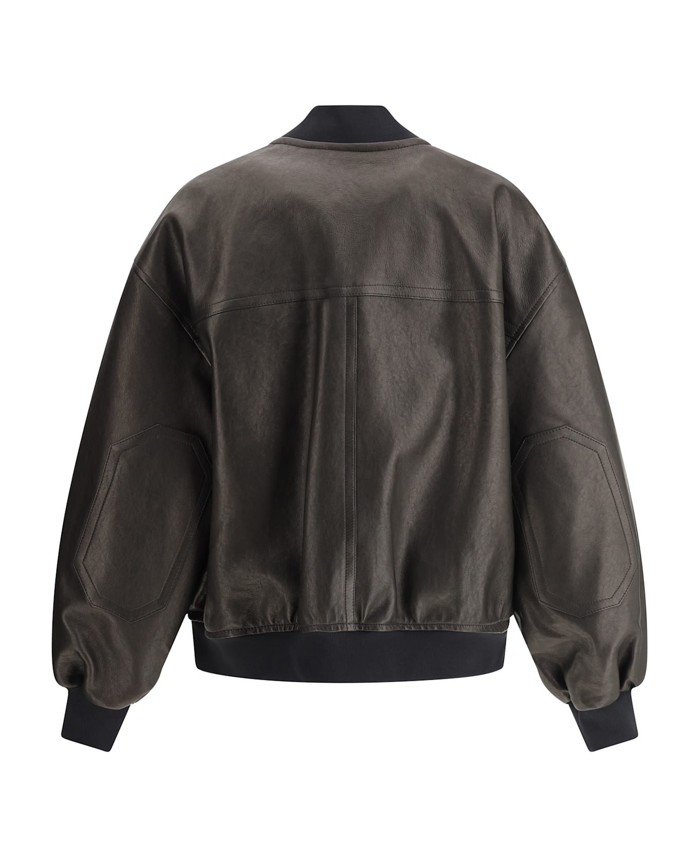 Khaite Spence Leather Jacket - BLACK