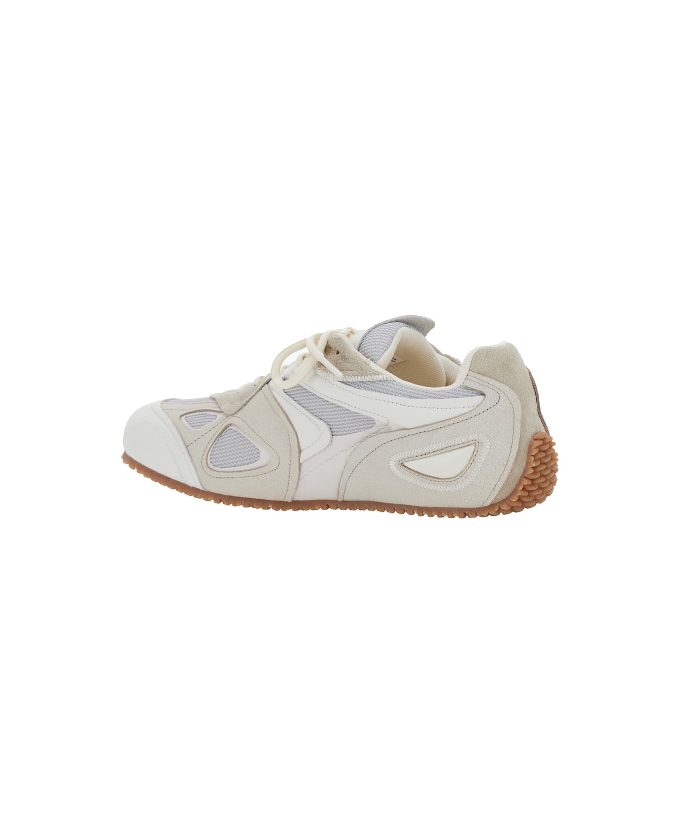 Axel Arigato 'slow Runner' White And Beige Sneaker With Mesh Inserts And Grooved Sole In Leather And Fabric Man - White