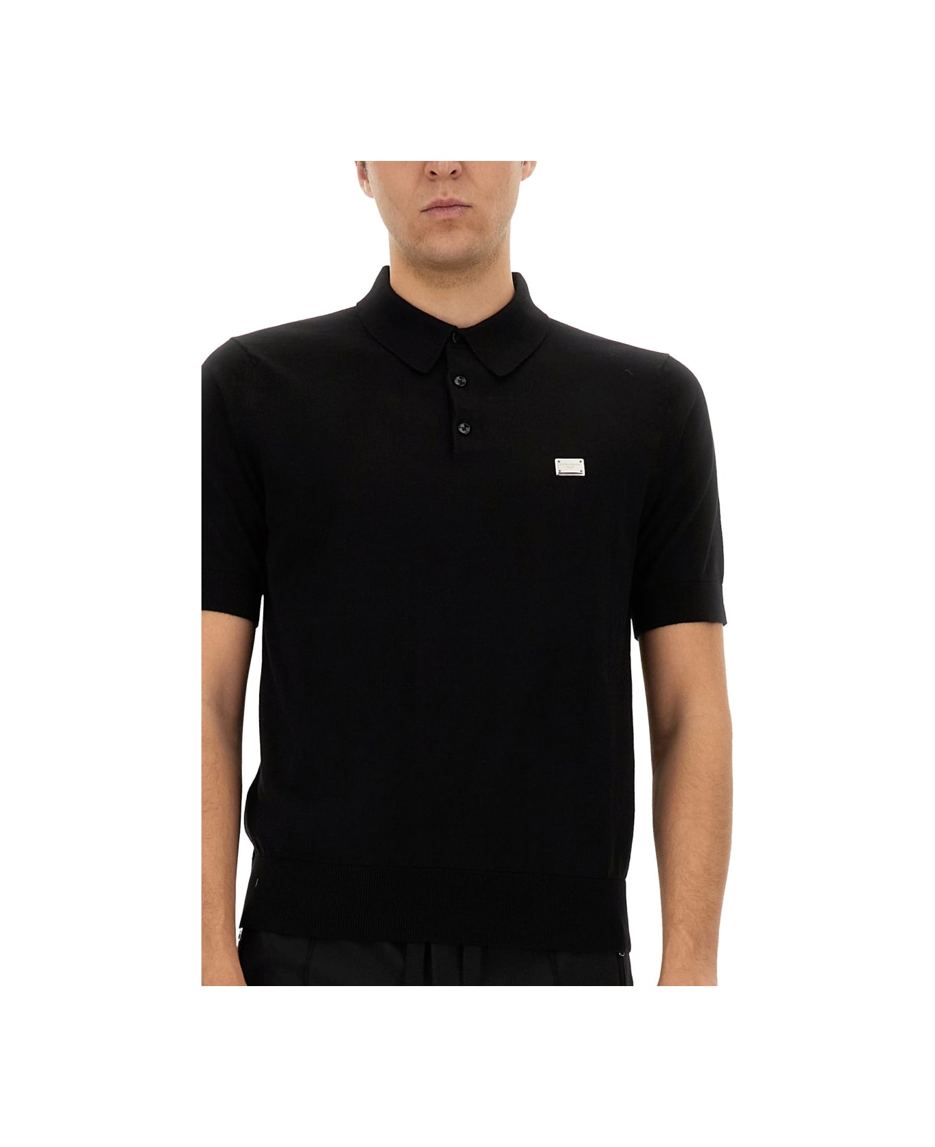Dolce 
Gabbana Polo With Logo - Nero