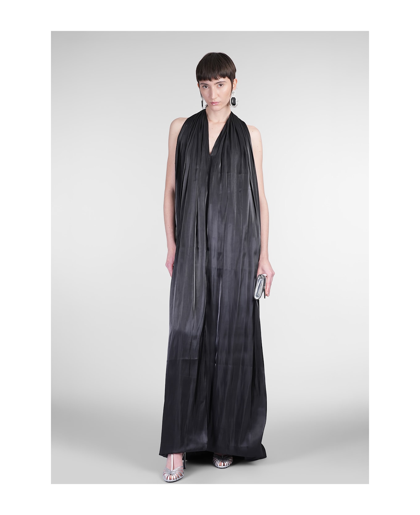 Rhea Costa Gigi Dress Long Dress In Black Polyester - black