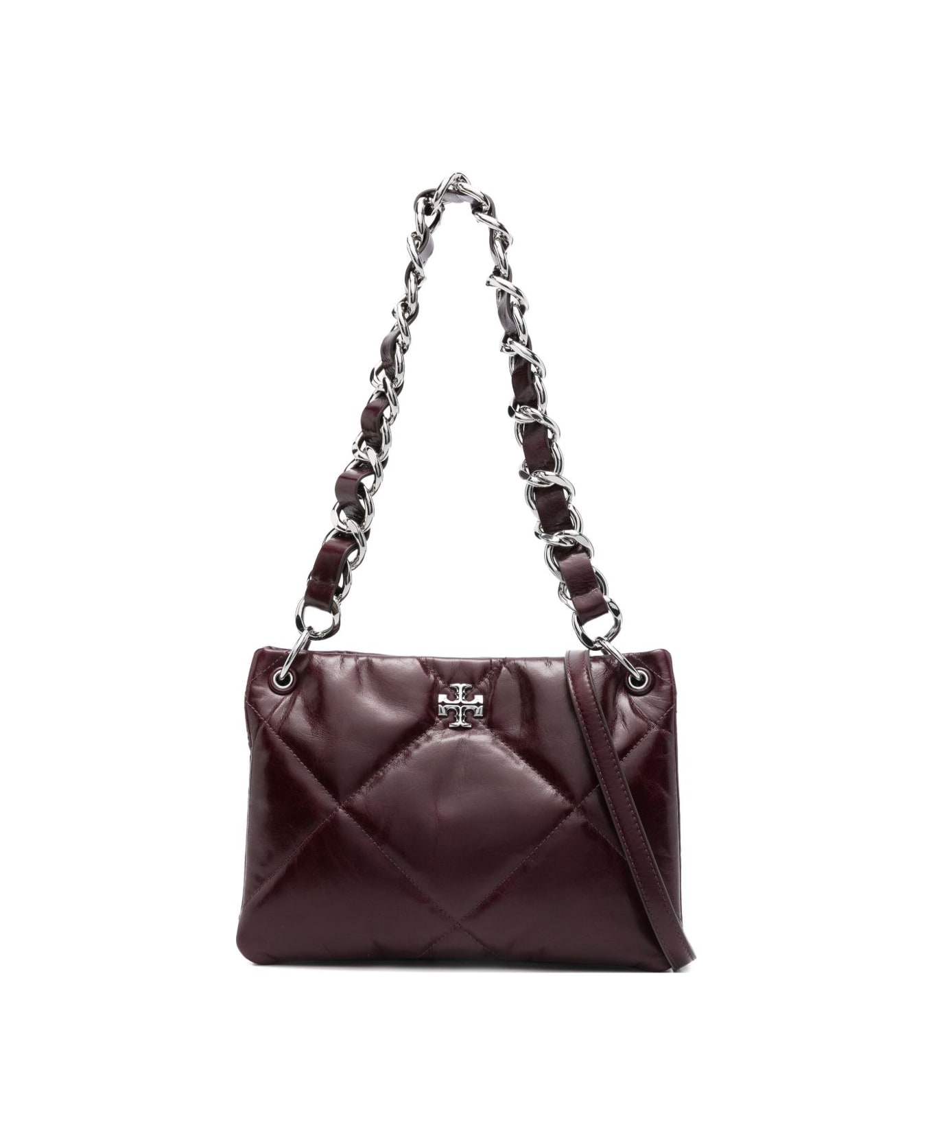 Tory Burch Kira Leather Shoulder Bag - Bordeaux