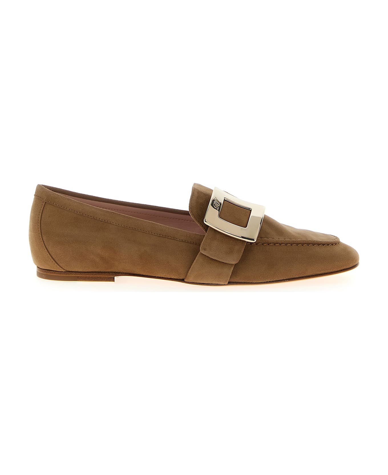 Roger Vivier Suede Loafers - Beige