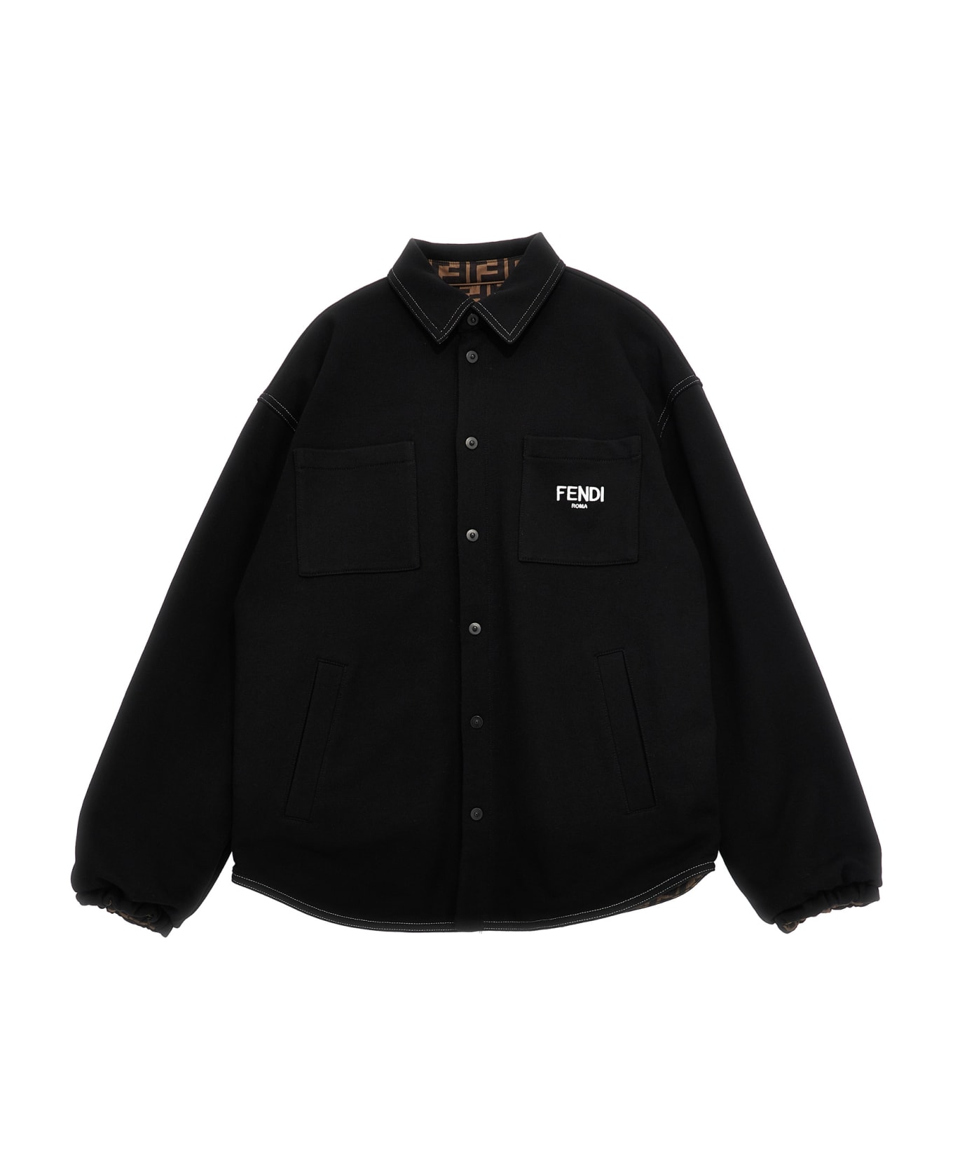 Fendi 'fendi Roma' Reversible Jacket - Multicolor