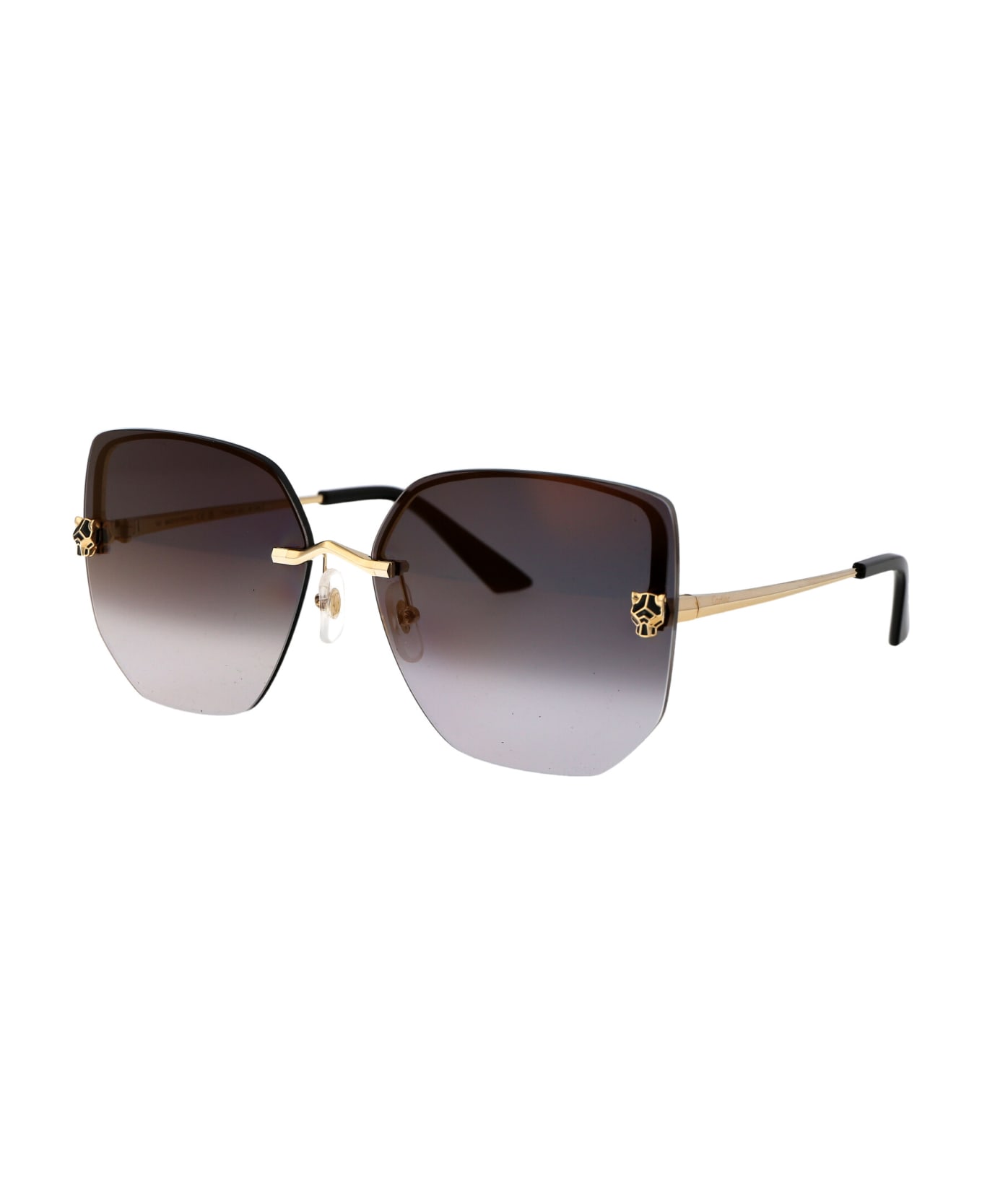 Cartier Eyewear Ct0432s Sunglasses - 001 GOLD GOLD GREY