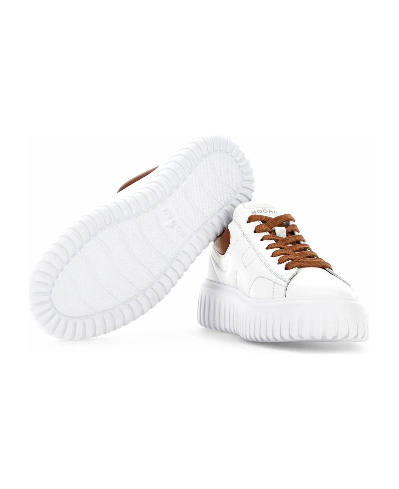 Hogan H-stripes Nappa Leather Sneaker - Bianco
