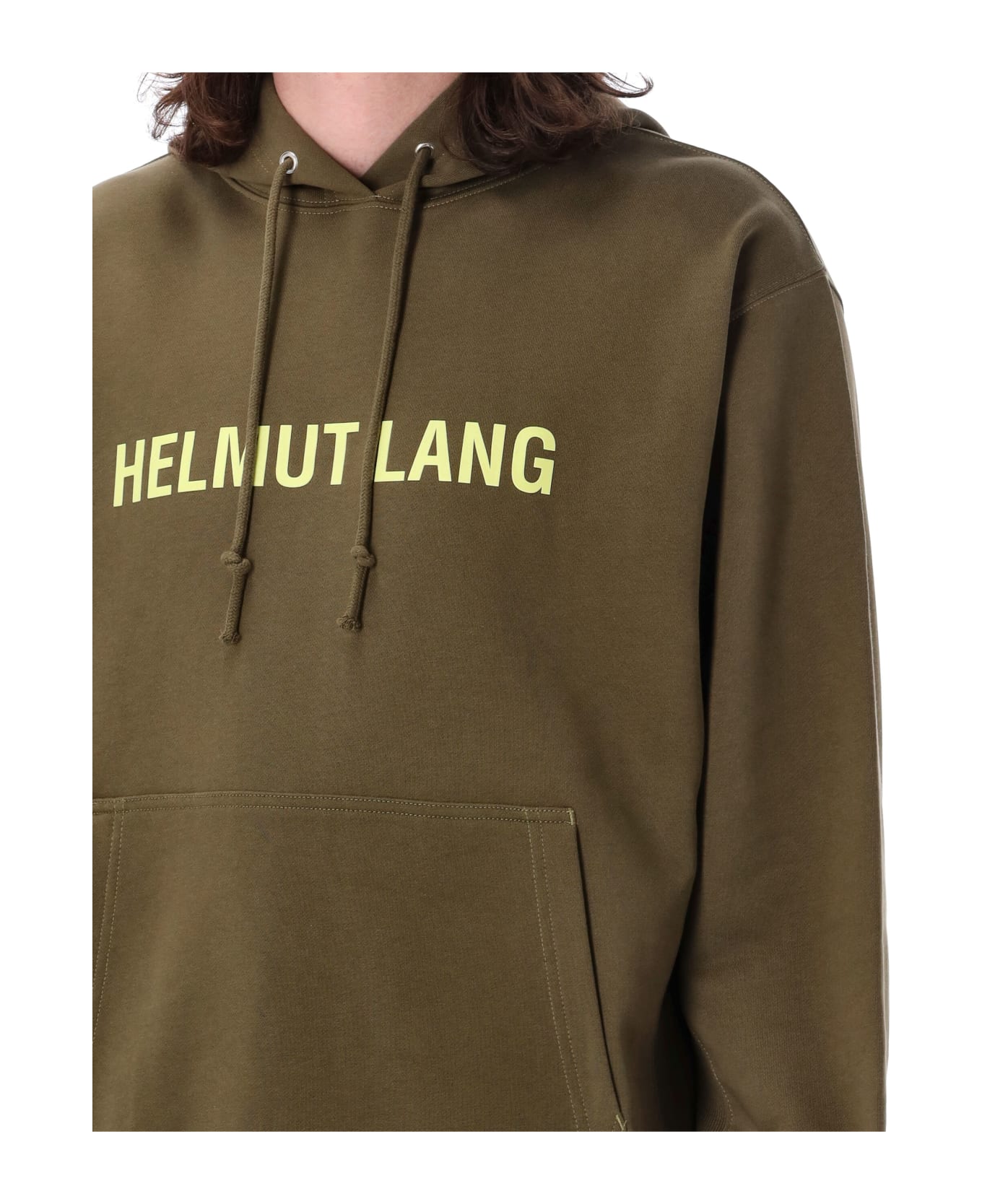 Helmut Lang Logo Hoodie - OLIVE フリース