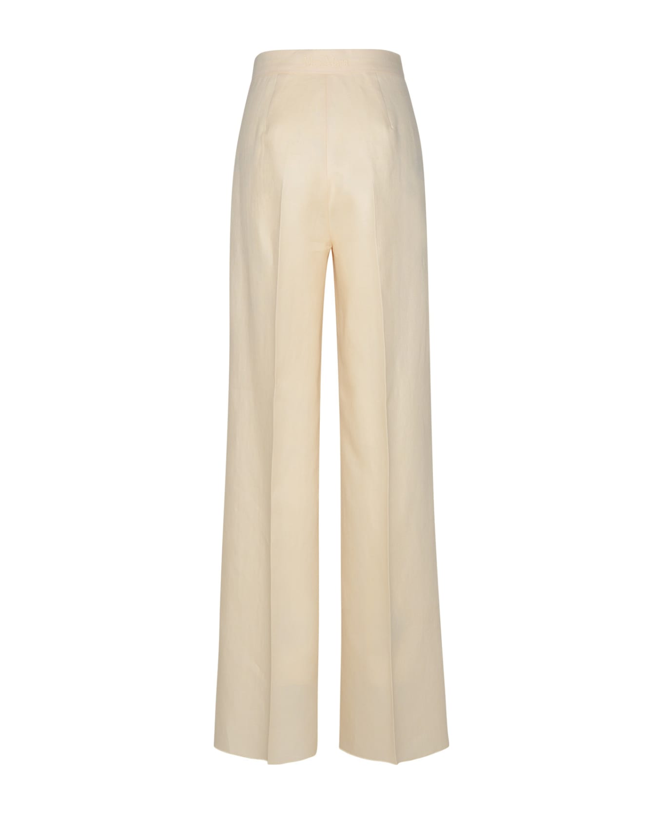 Max Mara 'hangar' Ivory Linen Pants - Ivory