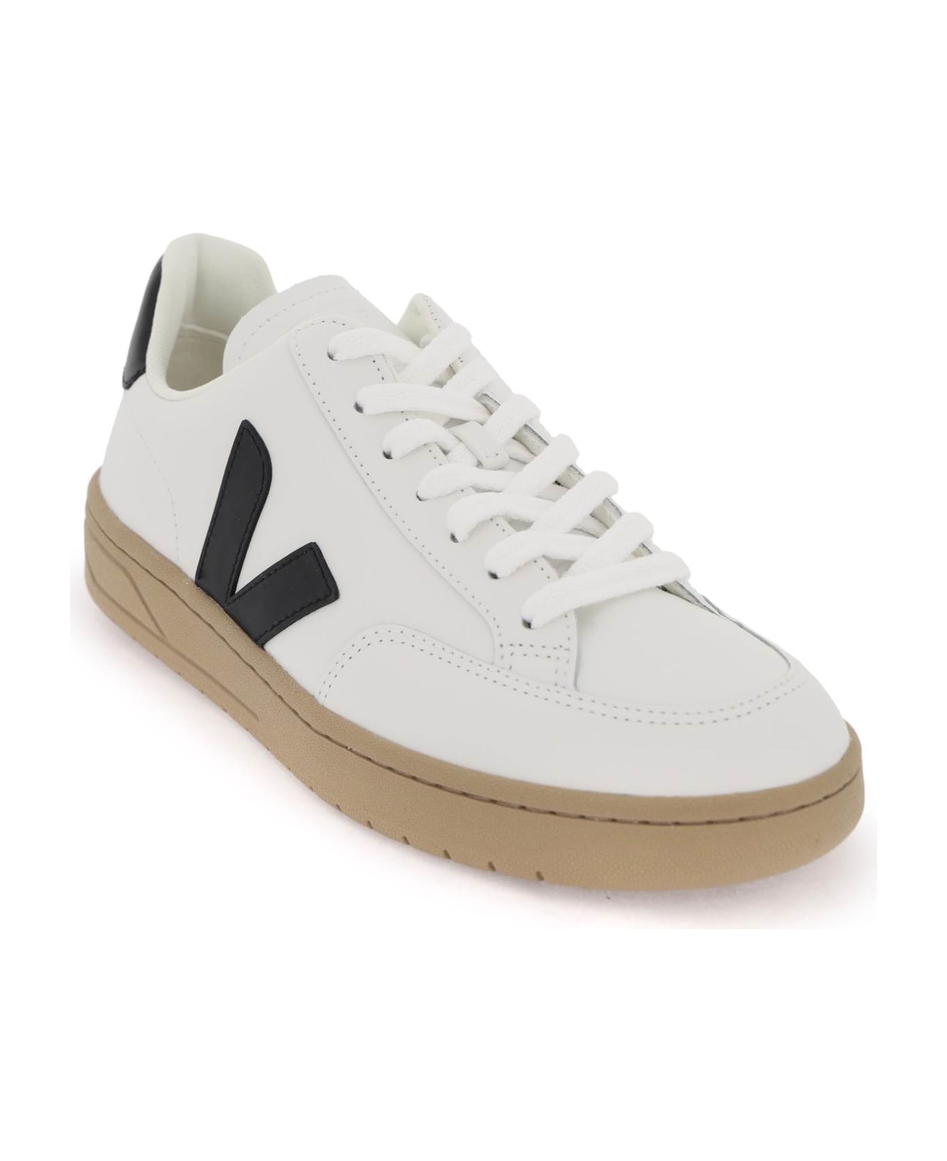 Veja Leather V-12 Sneakers - EXTRA WHITE BLACK DUNE (White) スニーカー
