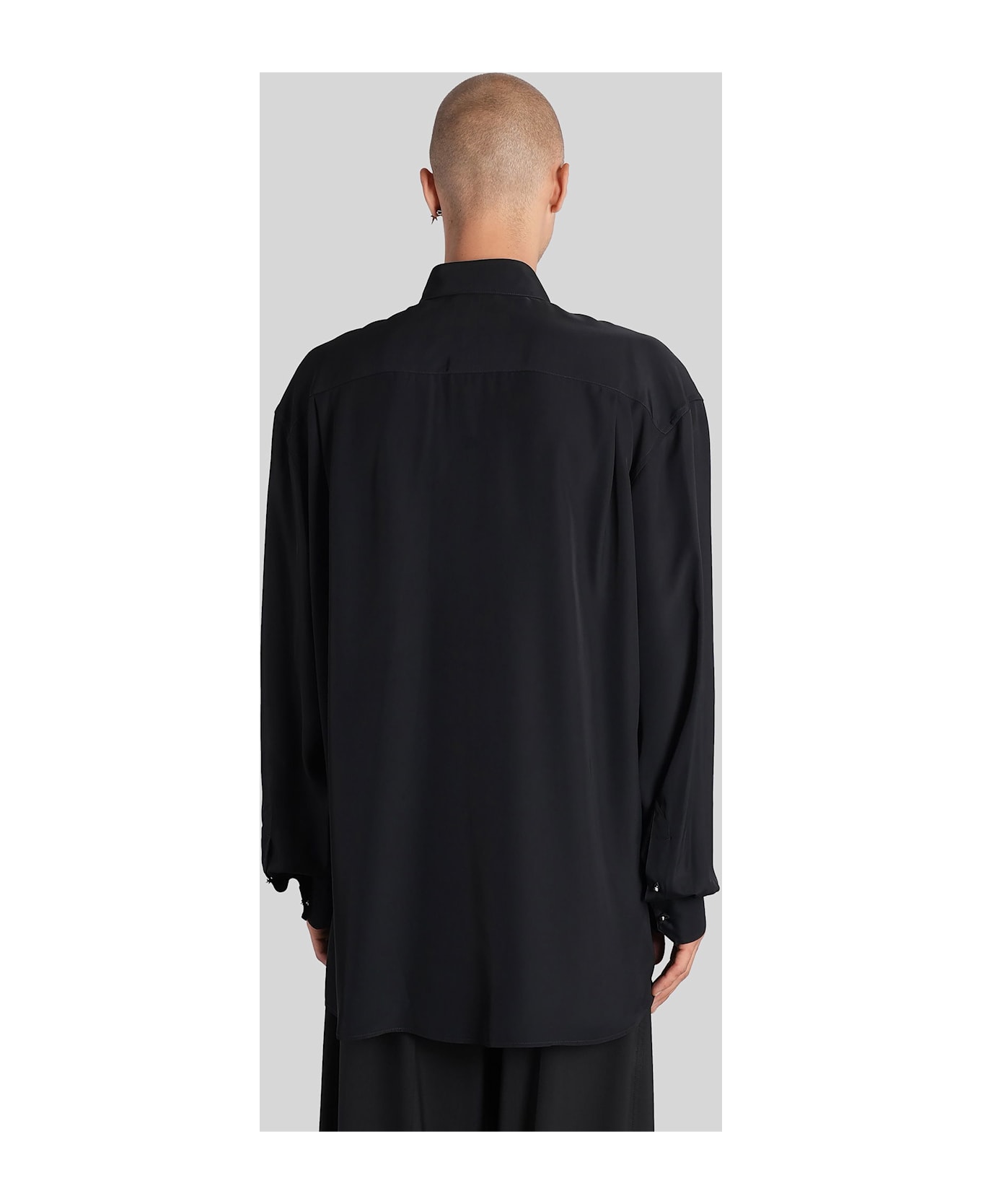 Mugler Shirt In Black Viscose - black