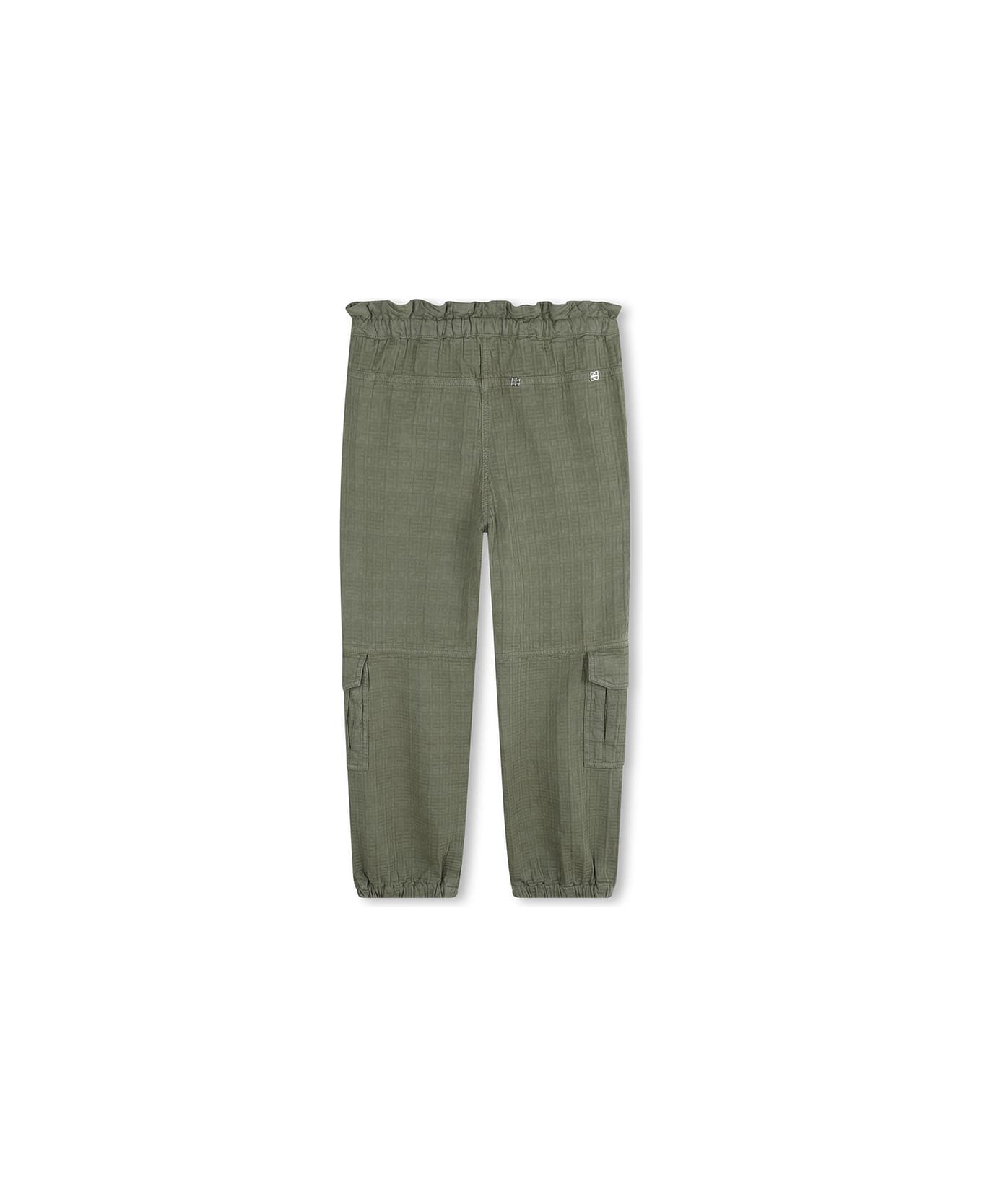 Givenchy Green Cargo Trousers With 4g Jacquard Pattern - Green