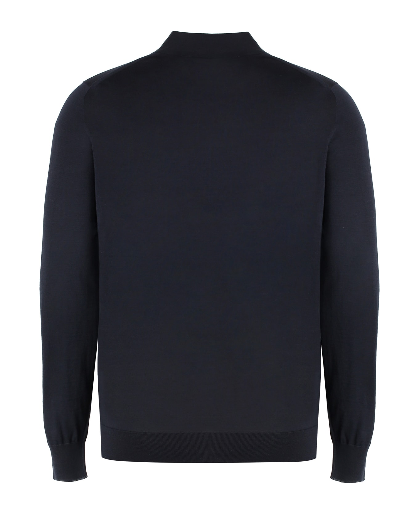 Prada Knitted Wool Polo Shirt - blue