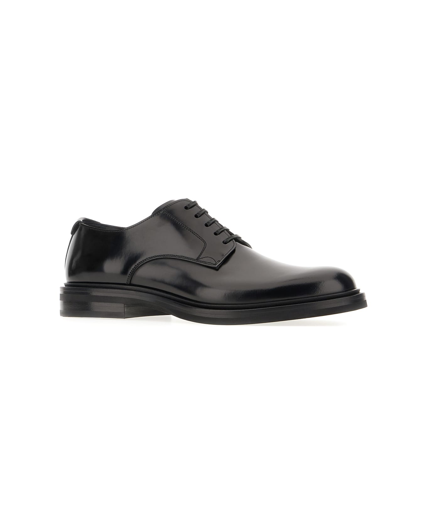 Dolce & Gabbana Black Leather Lace-up Shoes - Nero