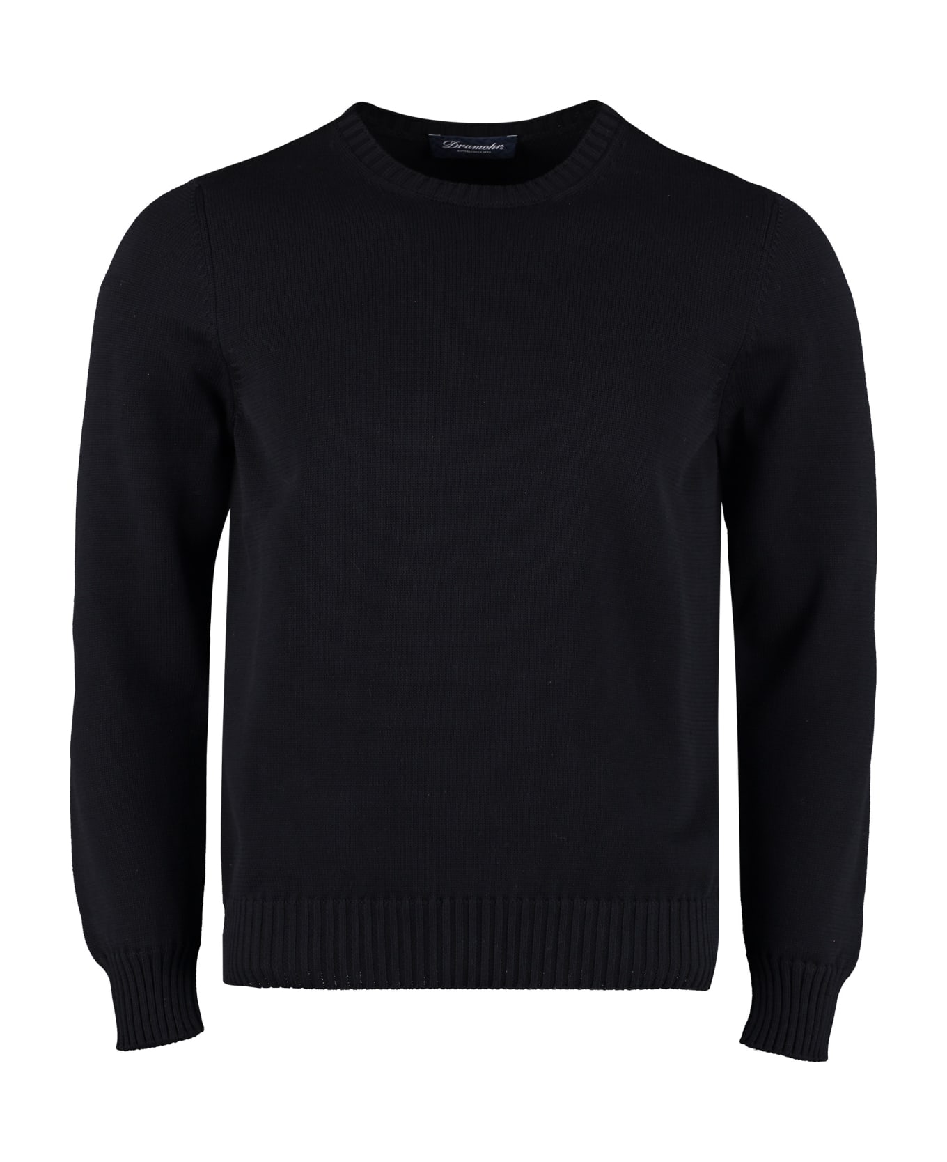 Drumohr Cotton Crew-neck Sweater - blue