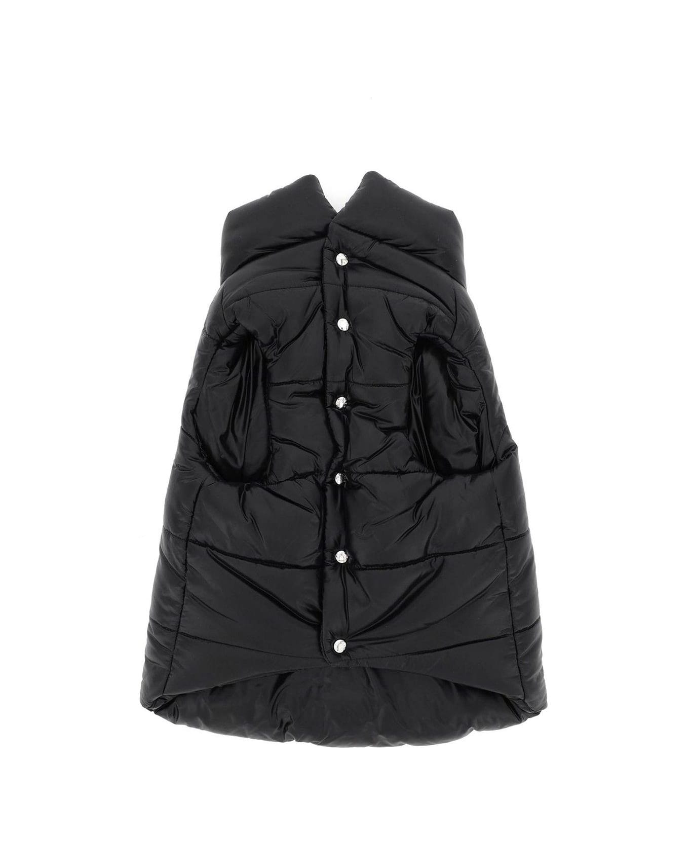 Moncler Logo Patch Buttoned Dog Vest - BLACK