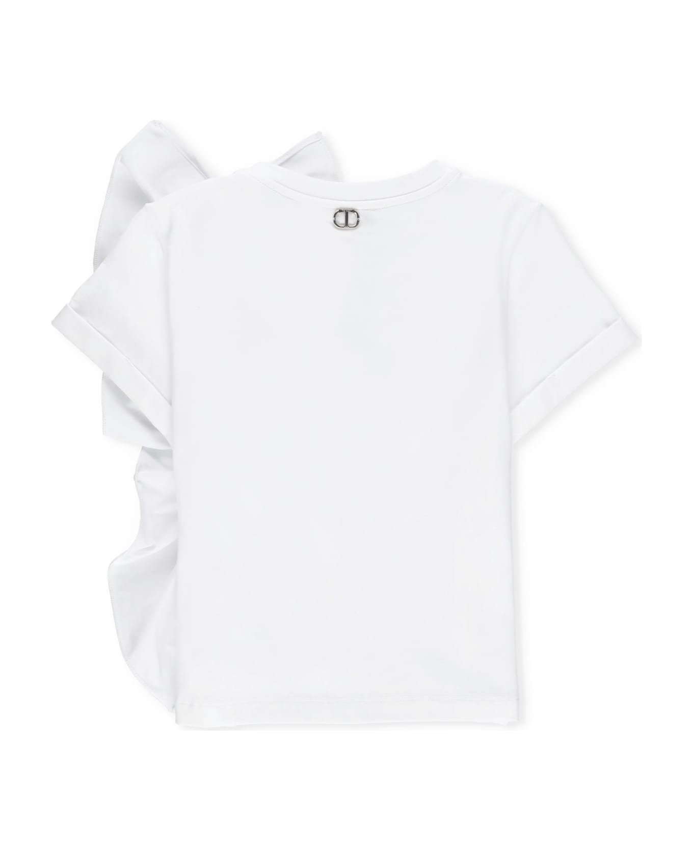 TwinSet T-shirt With Volant - White