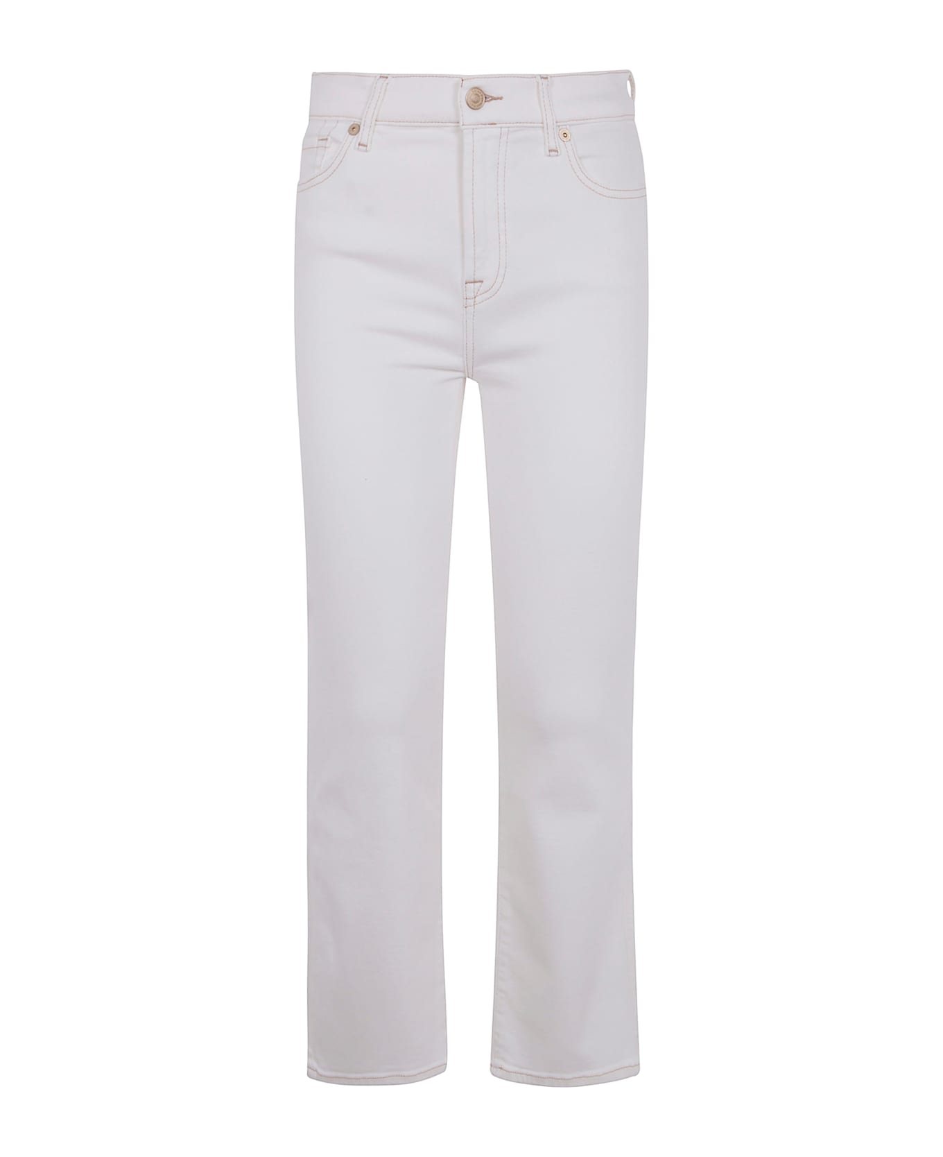 7 For All Mankind Daisy Ankle Boot Sugar Denim - White