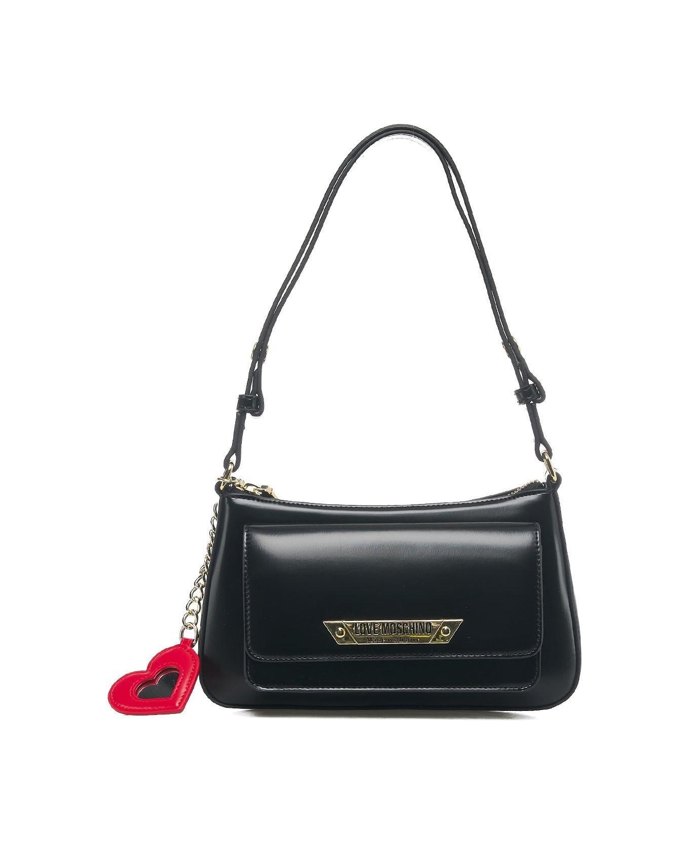 Love Moschino Logo-plaque Zipped Shoulder Bag