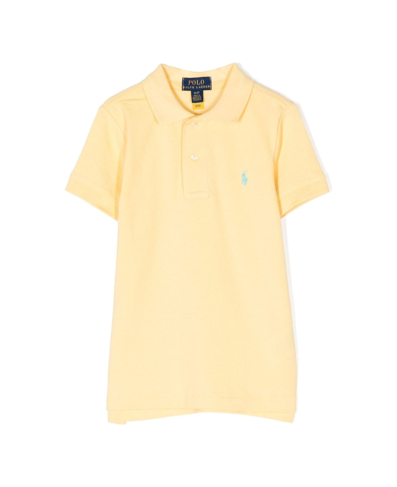 Ralph Lauren Yellow Piquet Polo With Pony - Yellow