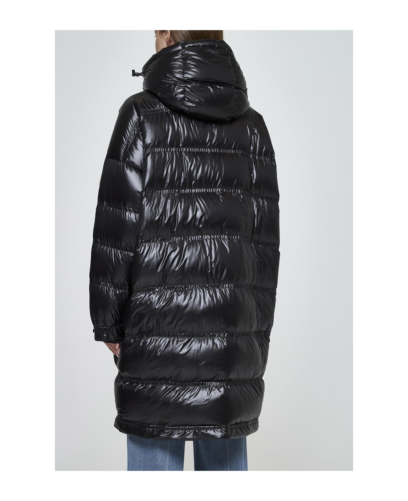 Moncler Rochelairs Quilted Nylon Down Long Parka - Nero