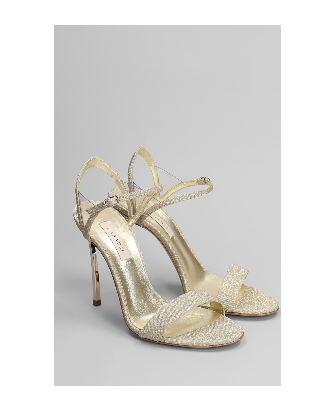 Casadei Sandals In Gold Glitter - gold サンダル