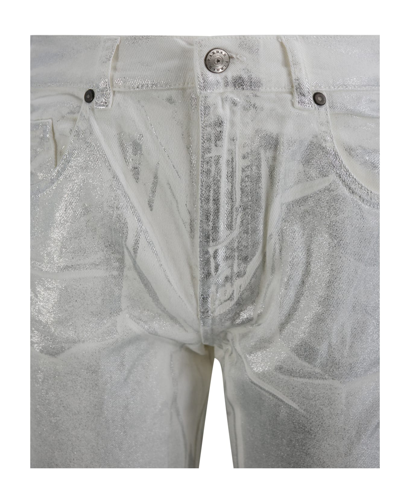 Parosh Silver Jeans - Silver