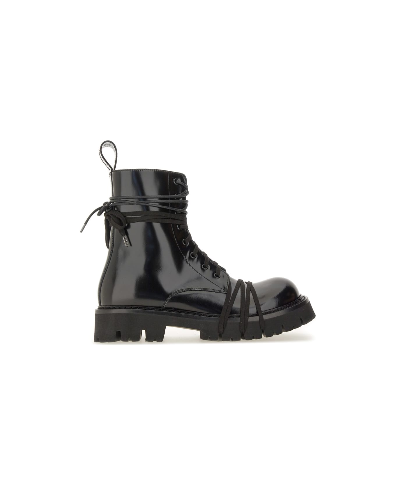 Moschino Lace-up Boot - BLACK