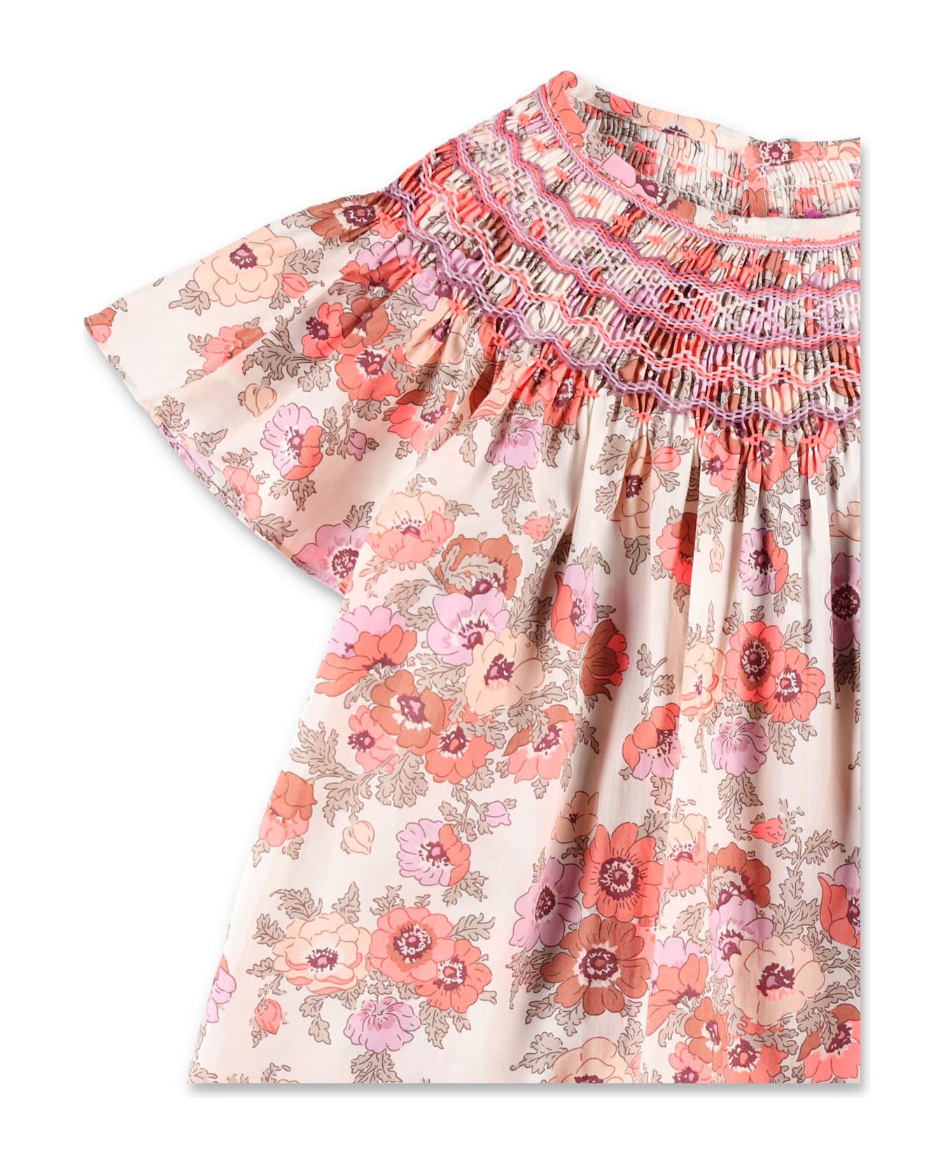 Bonpoint Kid - Adelice Smocked And Embroidered Blouse - FLORAL PRINT