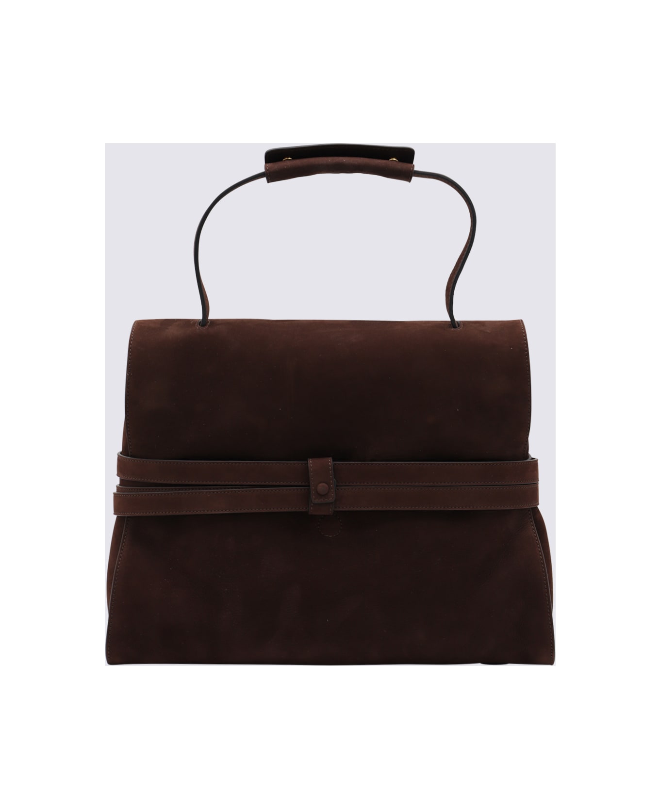 Moschino Brown Leather Shoulder Bag - T.moro