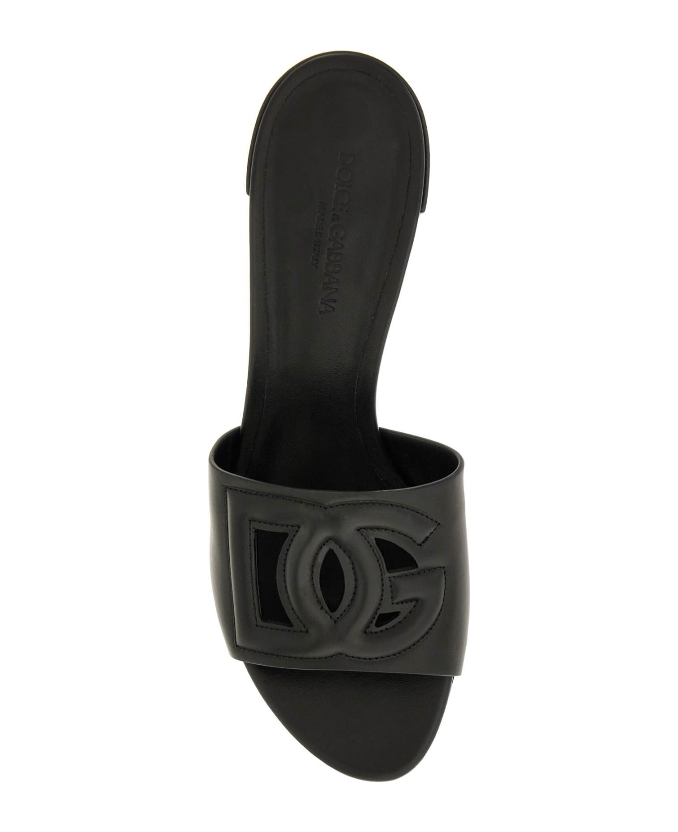 Dolce & Gabbana Logo Pump Sandals - Black