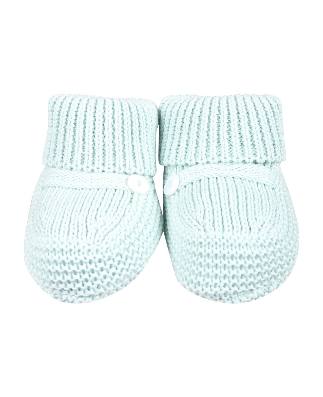 Little Bear Green Bootees For Baby Boy - Green アクセサリー＆ギフト