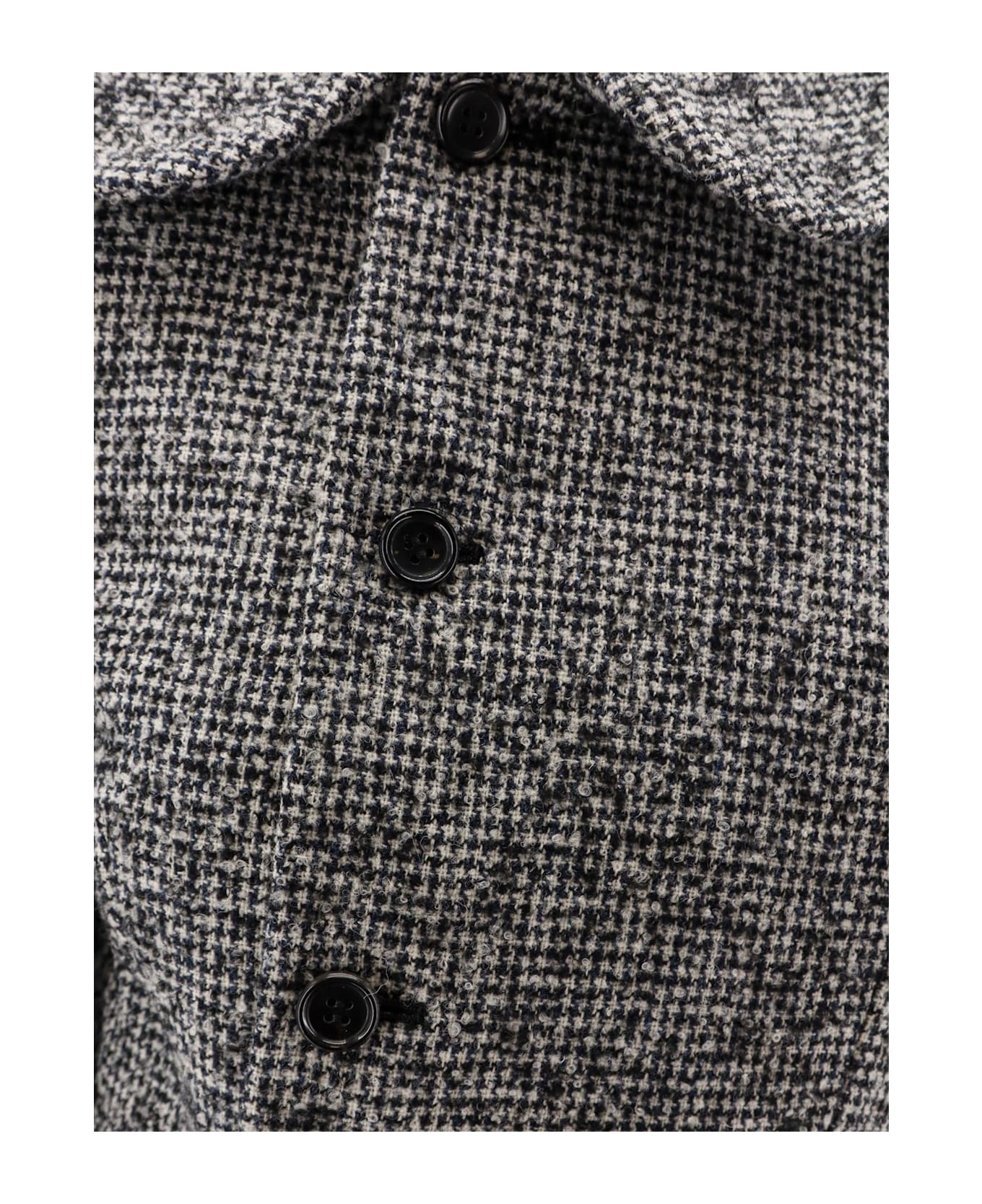 Comme des Garçons Play Wool Asymmetrical Blazer - Blackecru