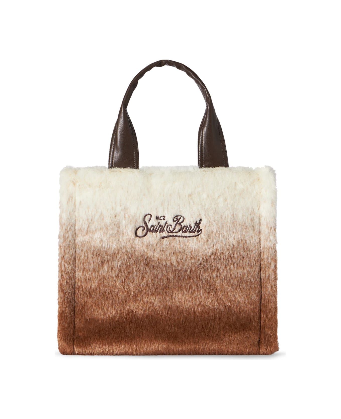 MC2 Saint Barth Brown Gradient Furry Flavea Handbag