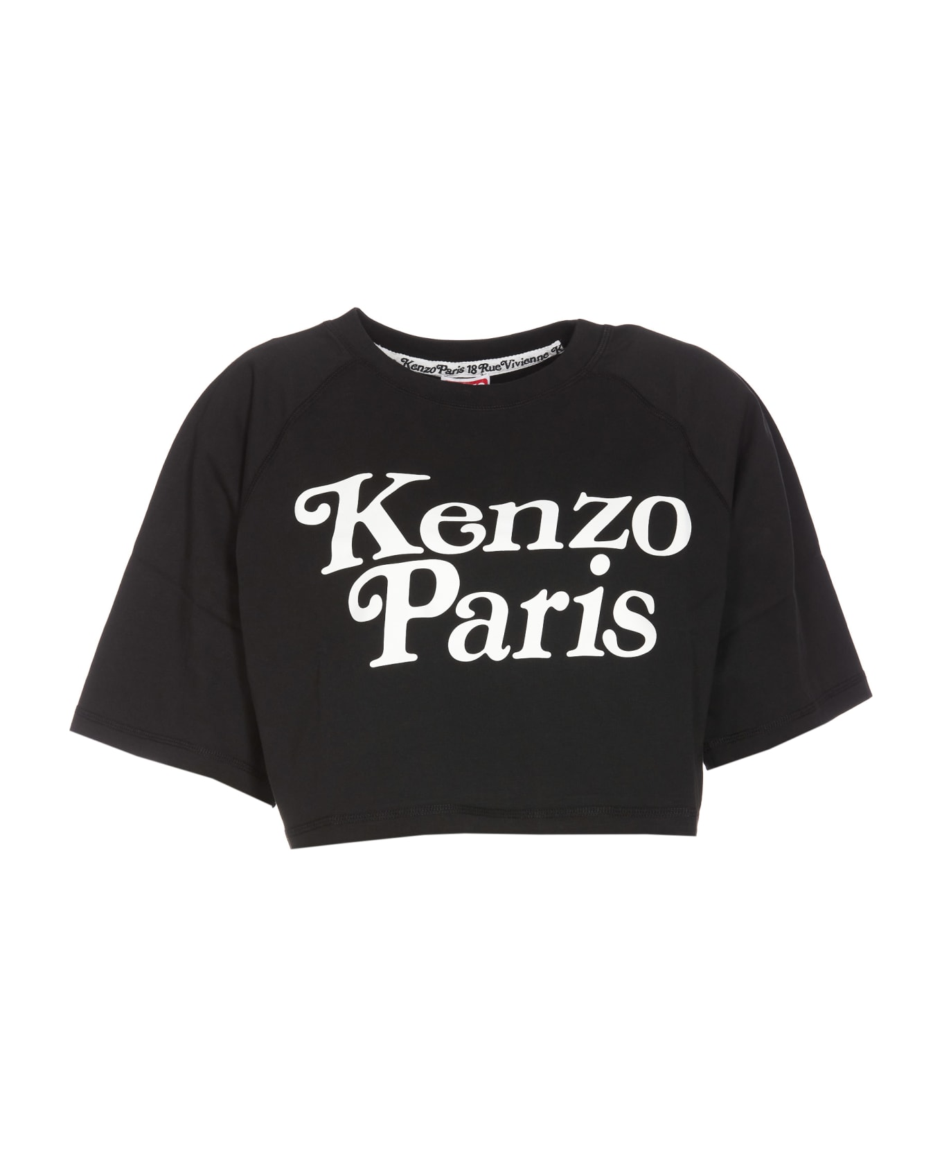 Kenzo By Verdy Boxy Cropped T-shirt Kenzo - BLACK