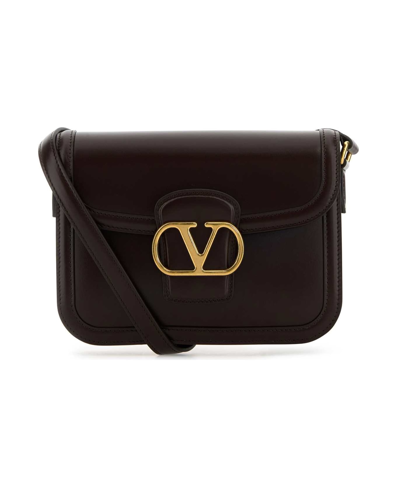 Valentino Garavani Dark Brown Leather 9to5 Shoulder Bag - OAKBROWN