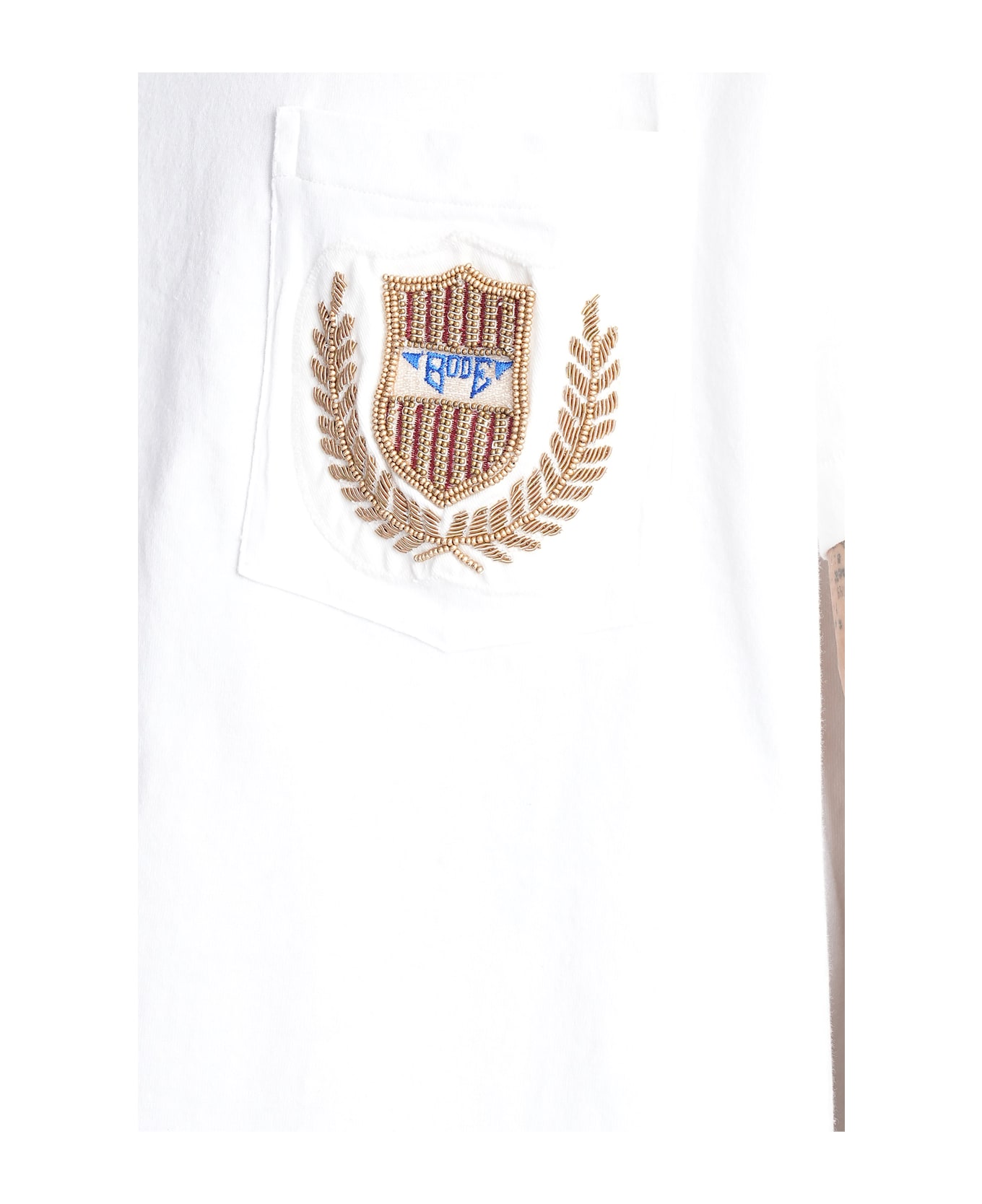 Bode T-shirt In White Cotton - white